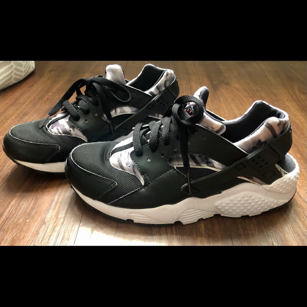 Nike Huarache Run Print GS 'Black’